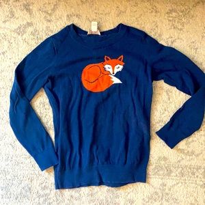 LOFT fox cotton sweater